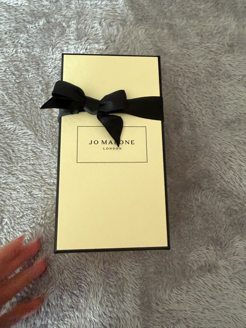 Jo Malone Cream and Black Gift Box with Ribbon